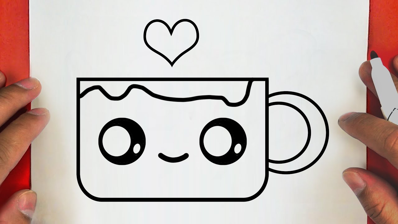 HOW TO DRAW A CUTE CUP, STEP BY STEP, DRAW Cute things