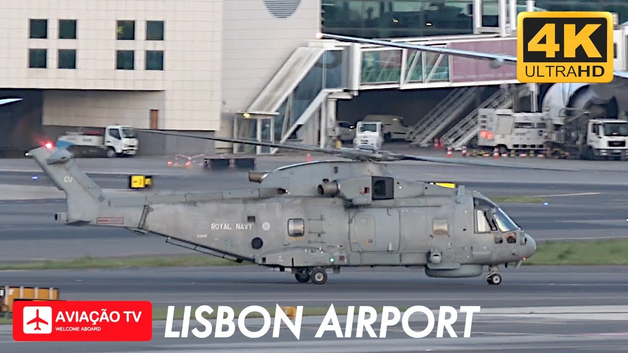 Merlin HM2 ZH847 - 814 Naval Air Squadron, Royal Navy. Ground Test, Lisbon Airport