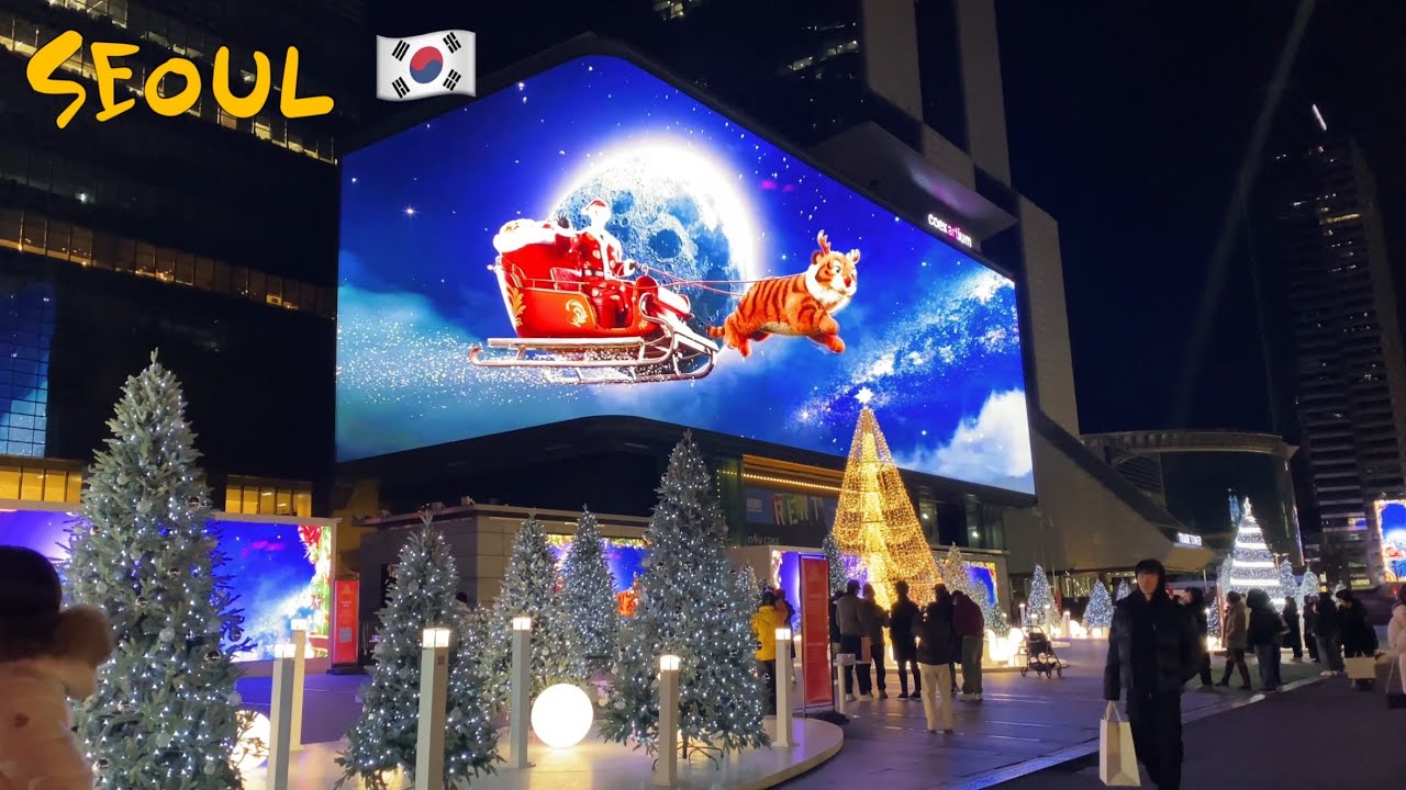[4K] 🥰🎄✨ 강남 코엑스 갔다가… 🇰🇷📸 서울명소 / Gangnam Christmas atmosphere walk - Seoul - Korea 🇰🇷