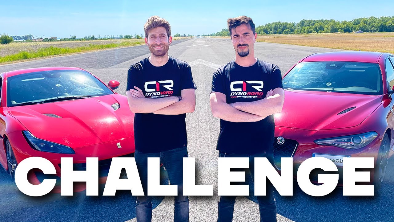 FERRARI Portofino vs Tuned ALFA ROMEO Giulia Quadrifoglio: the CHALLENGE, with NASKA 54