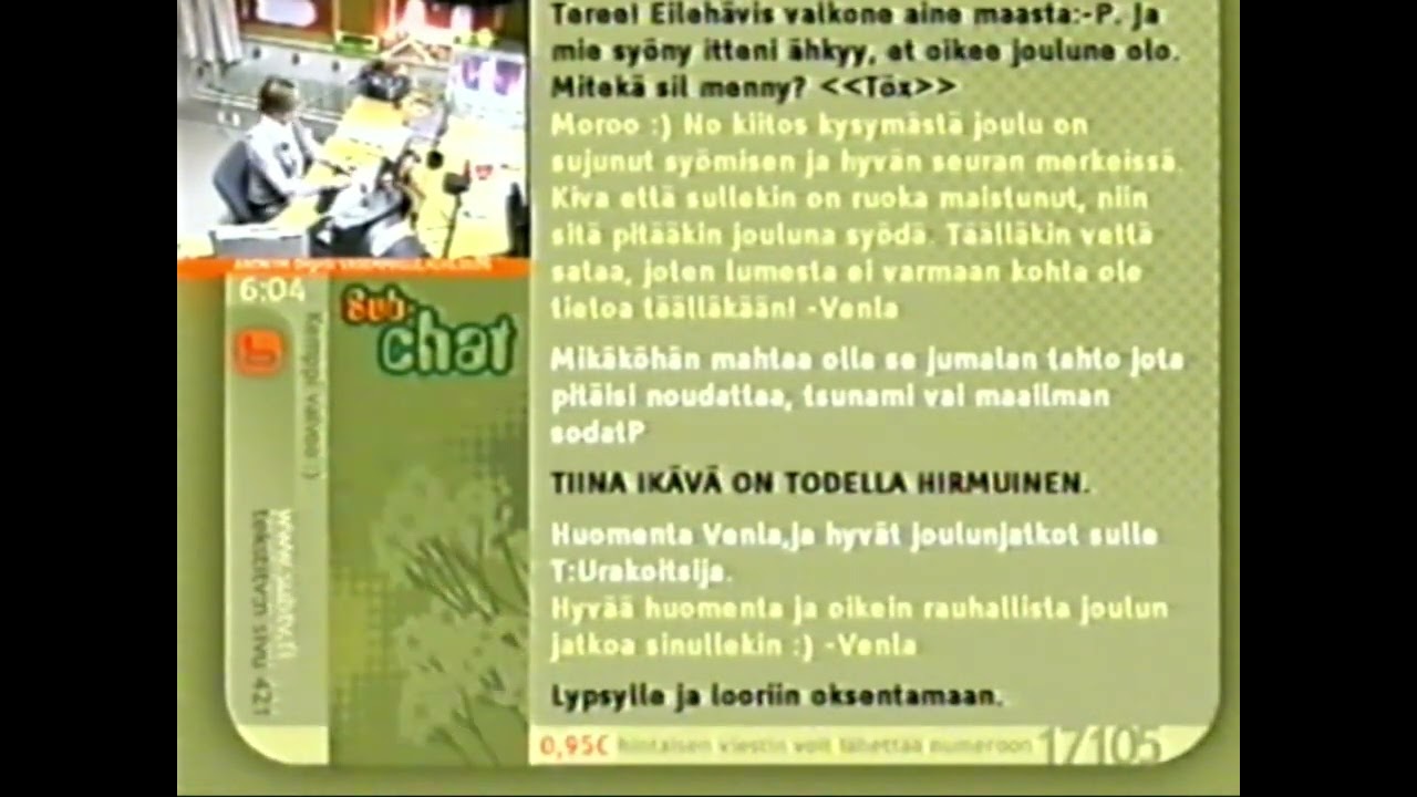 SubTV 25.12.2007 - Ohjelmatiedot / Sub Chat