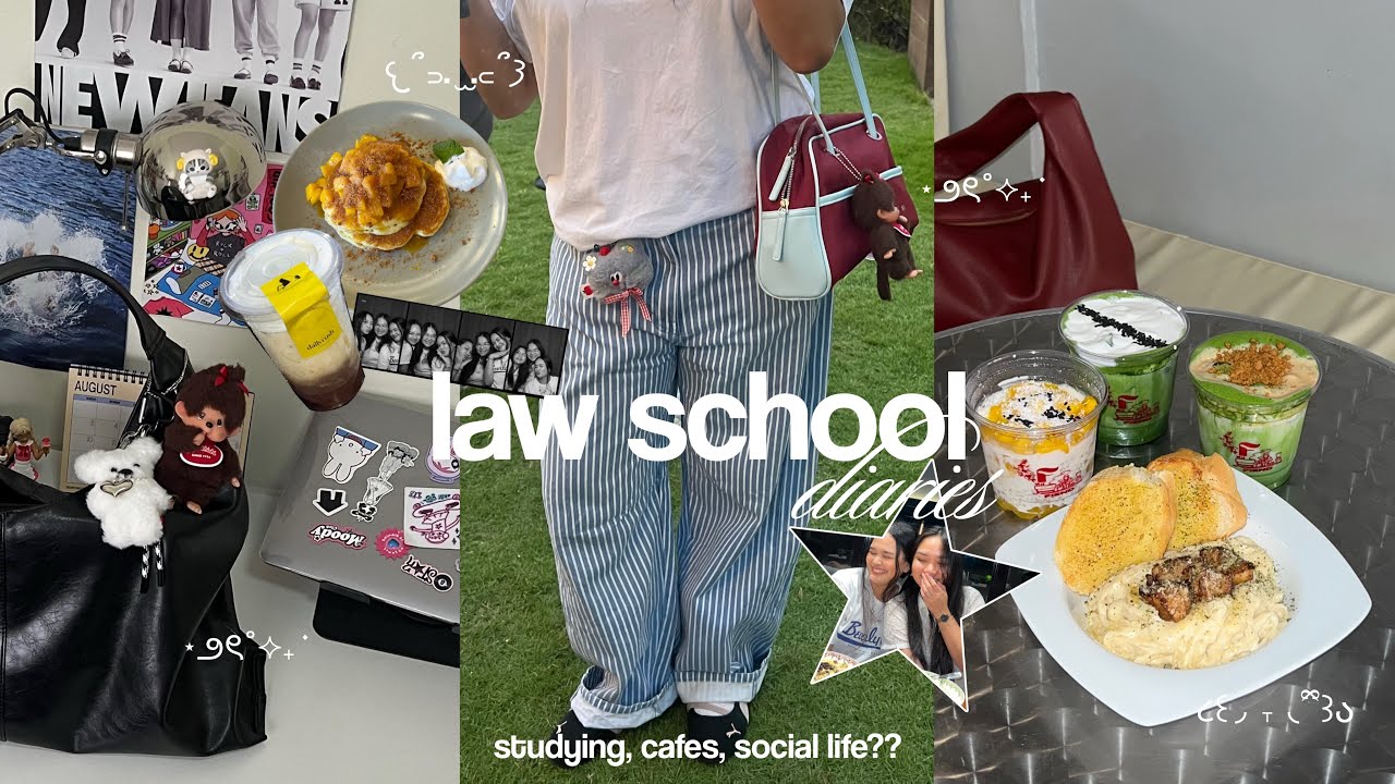 law school diaries 🍵 productive, study vlog, i still have social life, cafe hopping, flea market