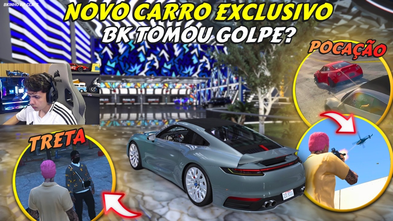 BK TOMOU GOLPE? | NOVO CARRO EXCLUSIVO | FUGA E TROCAÇÃO CONTRA PM - BKINHO RP CLIP'S
