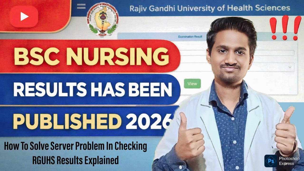 RGUHS Bsc Nursing Results Declared Check It Out 2026 || How To Solve Server Issue  Checking Results