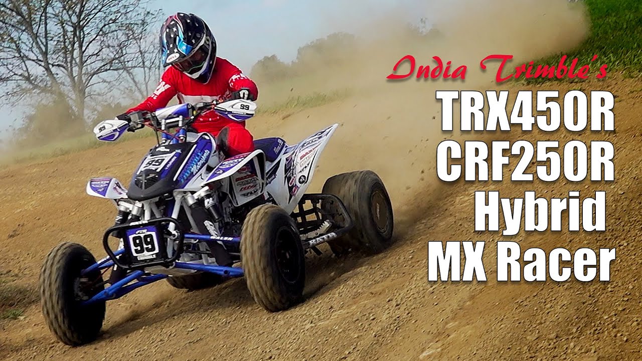 Honda TRX450R CRF250R Hybrid MX ATV Review: India Trimbles National #4 Race Quad.