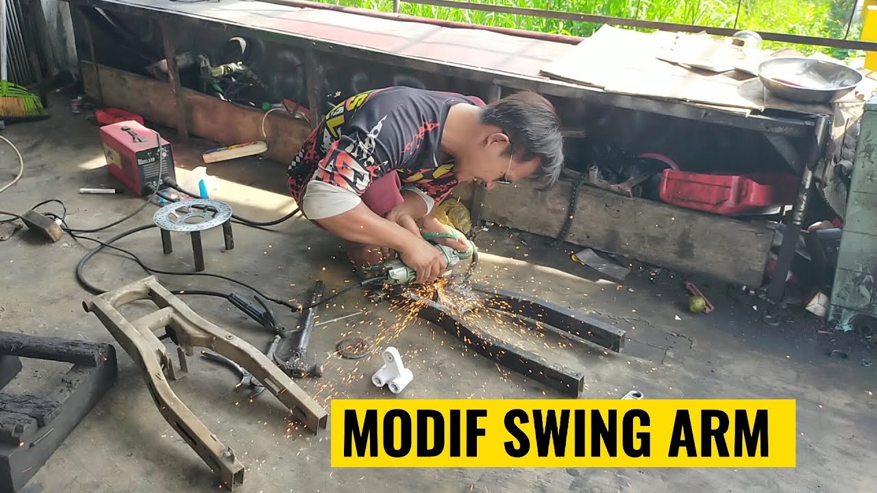 Modif Swing Arm Standar Satria Menjadi Uni Track