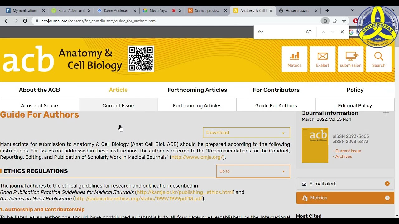 вибір журналу, профілі scopus