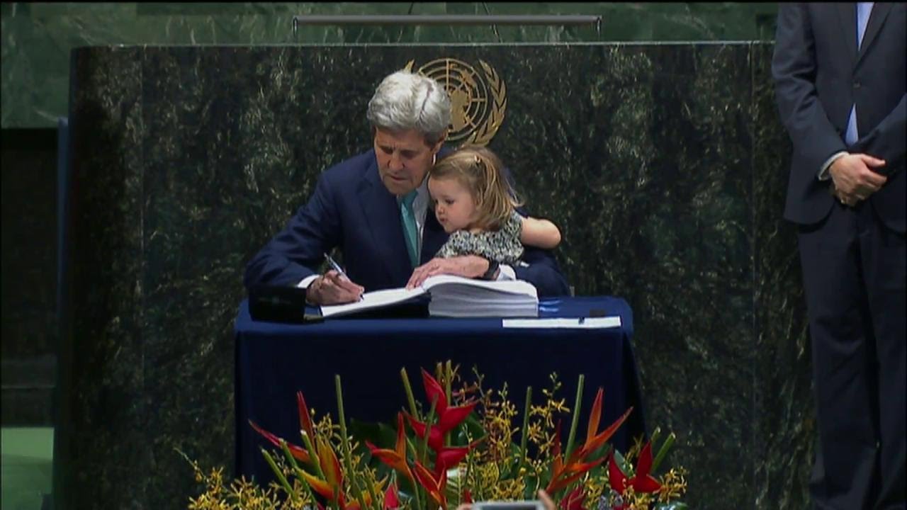 Secretary Kerry Signs the Paris Agreement on Climate Change