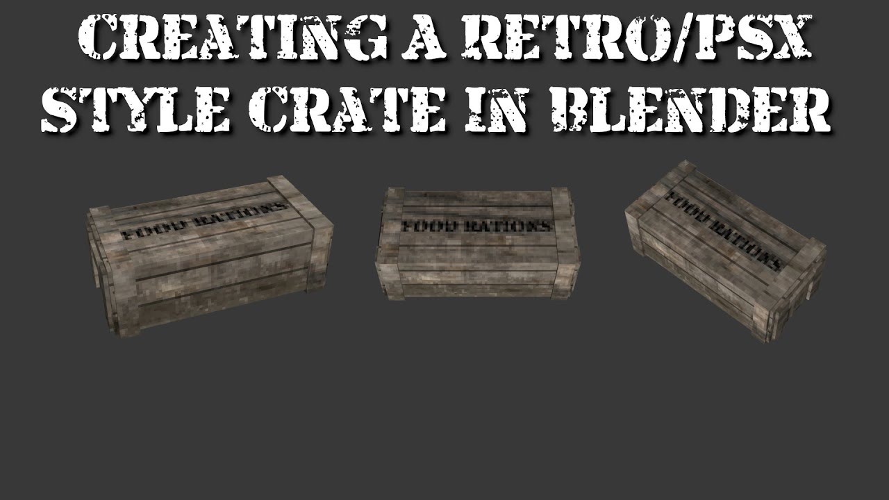 Creating A Retro / PSX Style Crate In Blender | PS1 Graphics Texturing Tutorial | Blender + Krita