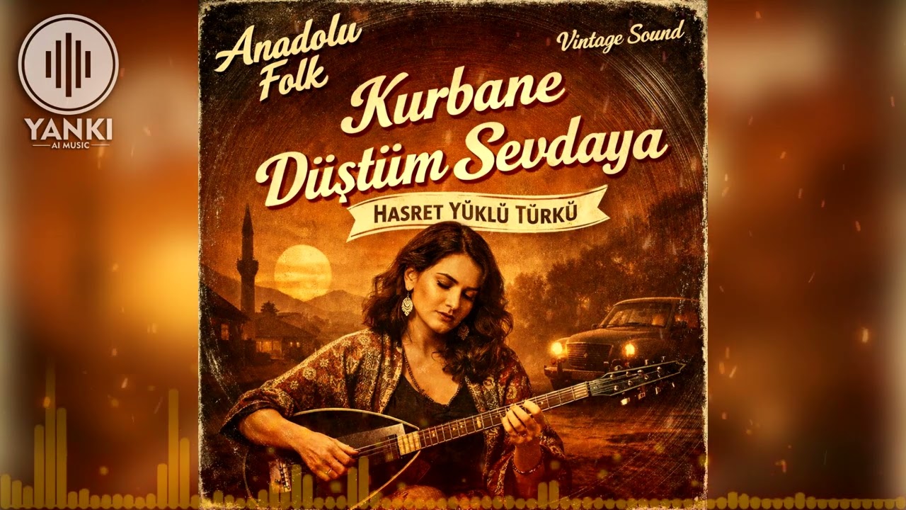 Kurbane Düştüm Sevdaya | Orta Tempolu Anadolu Türküsü | Vintage Sound | Elektro Bağlama