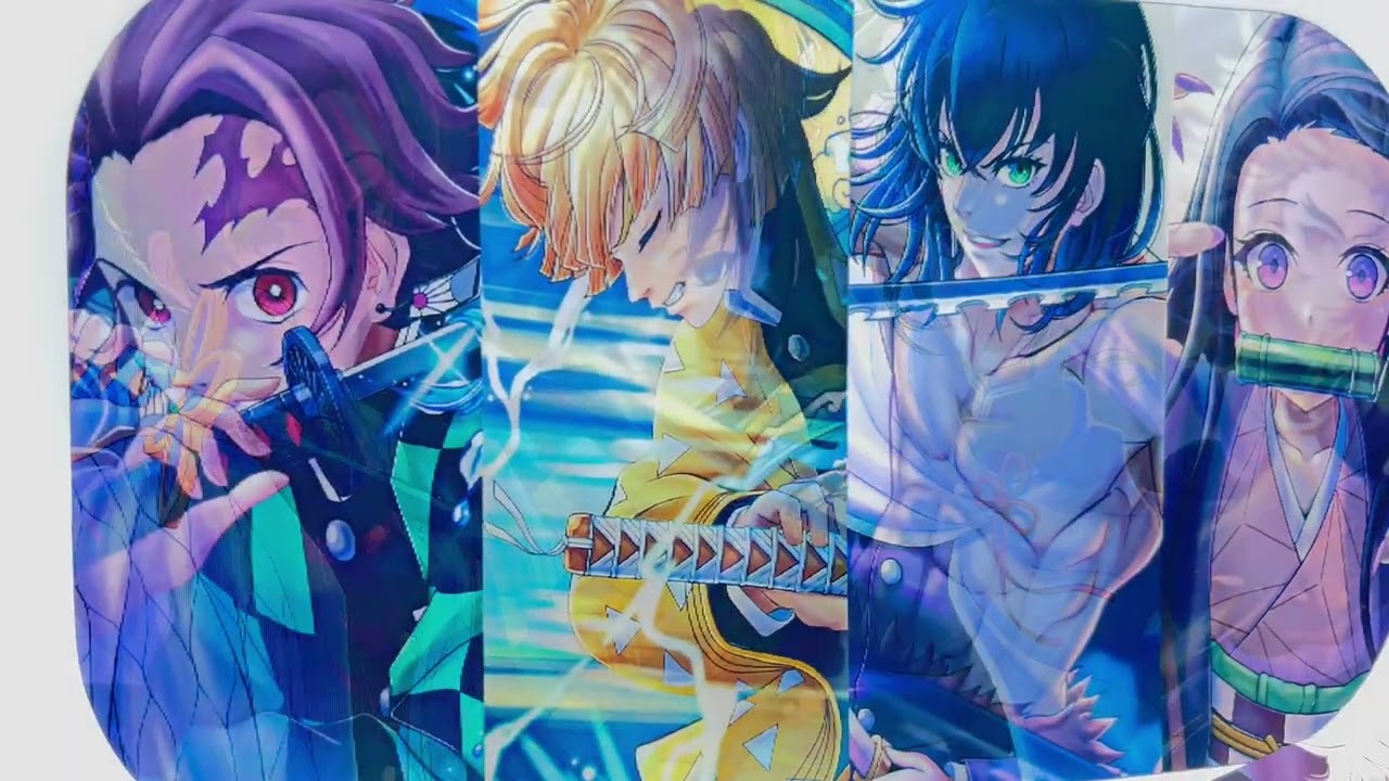 Rolling Tray Magnetic Lid 3D Lenticular Effect, Demon Slayer, Anime, NEW