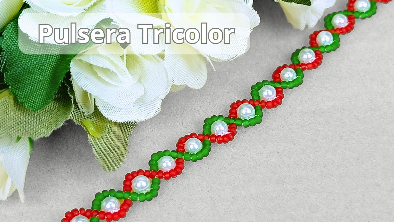 ✨¡Crea una Pulsera Tricolor Deslumbrante! 🇲🇽 | Técnica Artesanal Fácil y Divertida