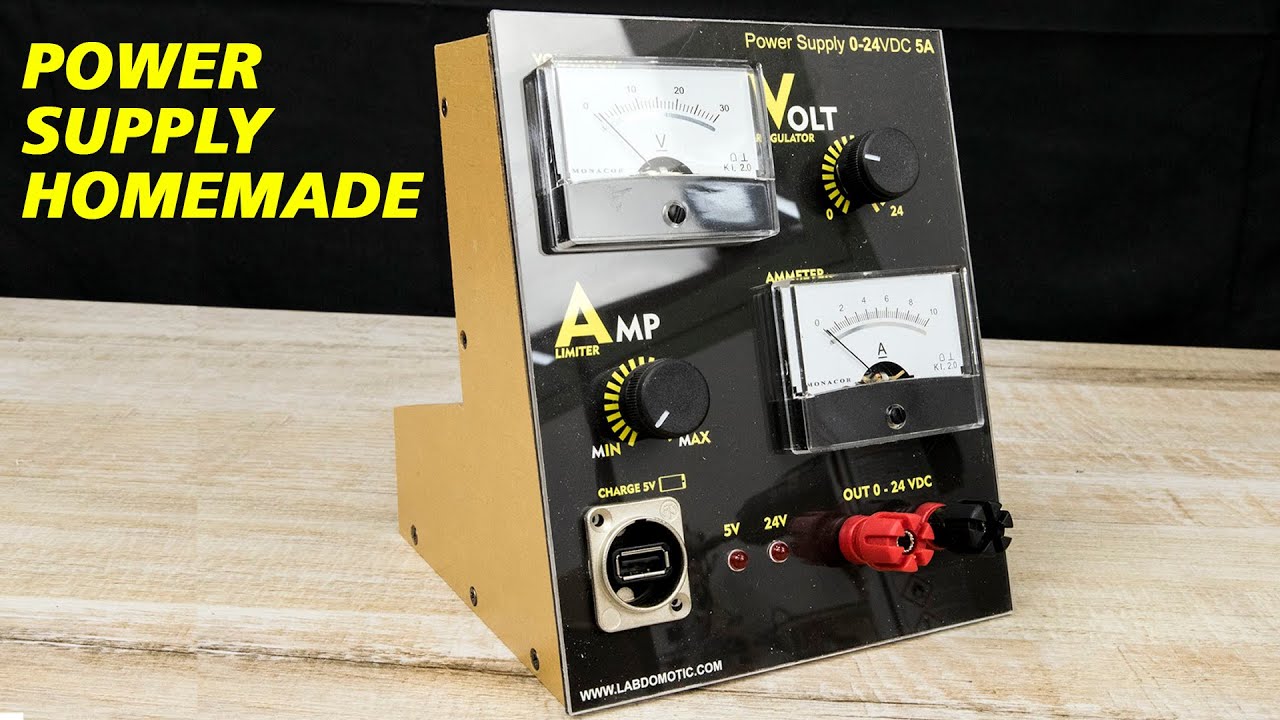 How to make Power Supply DIY VINTAGE STYLE ( 0-24v 8A )
