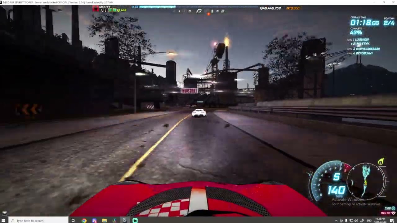NFS World WorldUnitedGG Weekly Time Trial Lotus Exige 2:45:44 #needforspeed #nfsworld #gaming #cars