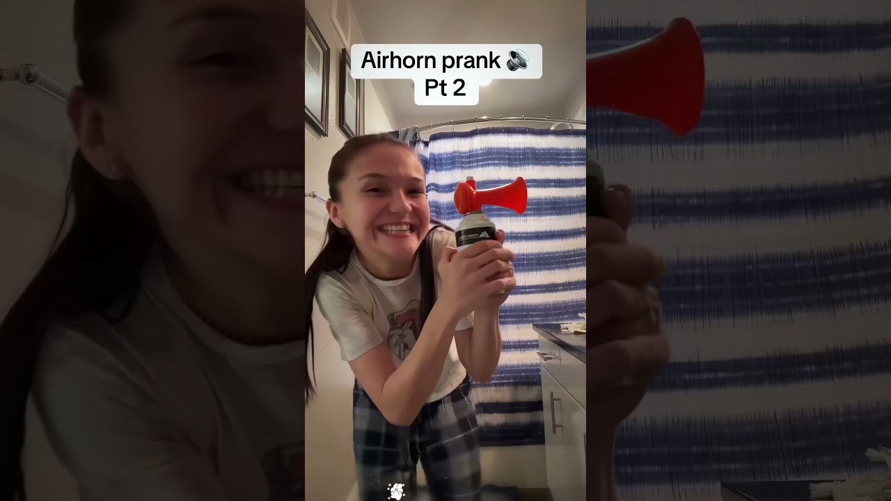 Air horn prank on wife#prank #airhornprank