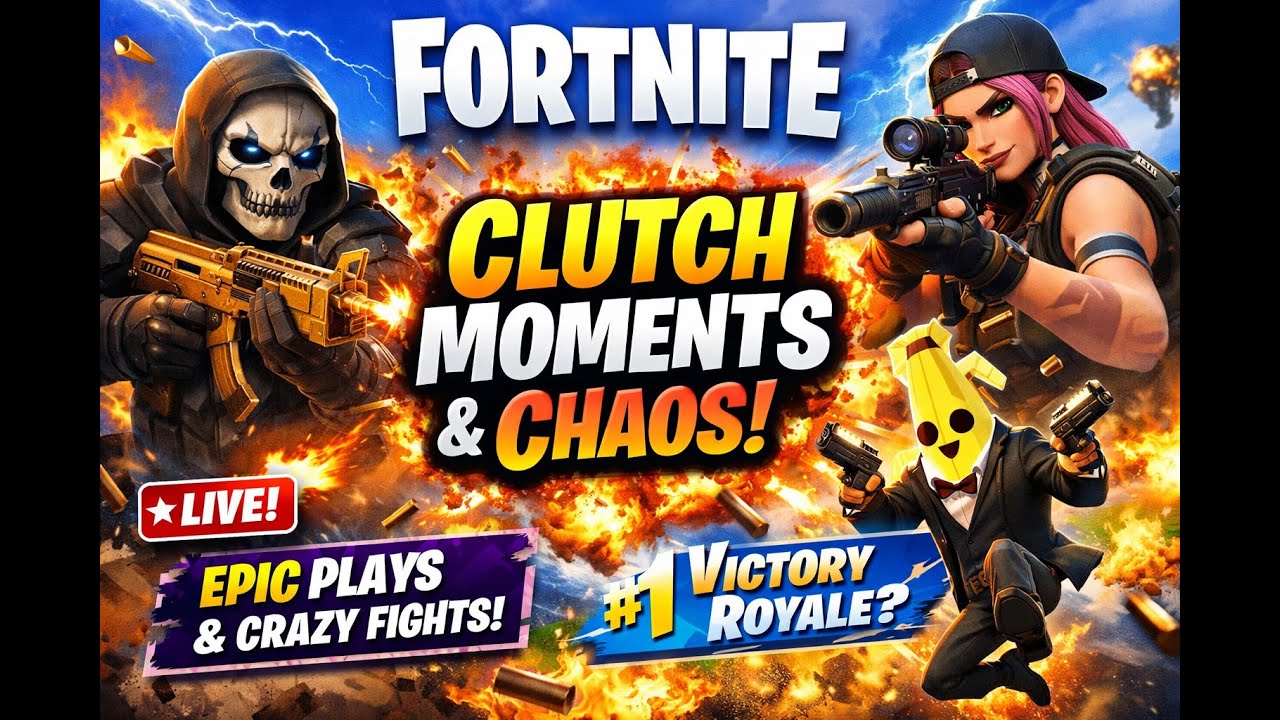 🎯 LIVE: Fortnite : Clutch Moments & Chaos! 🔫