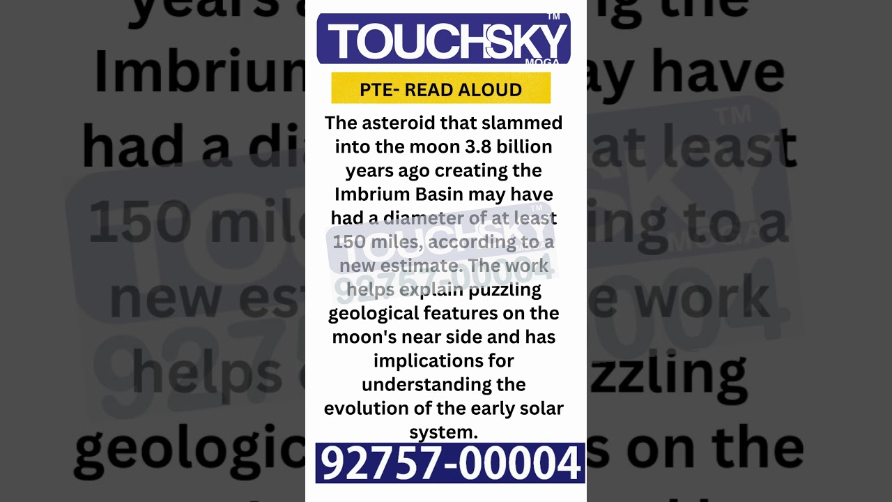 Ultimate PTE Read Aloud Guide 2024: Master Pronunciation, Fluency & Scoring with TouchSky Moga