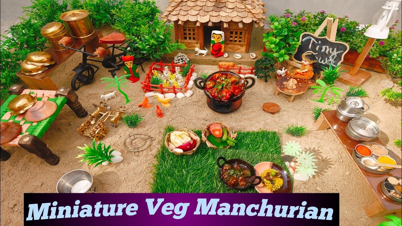 Veg Manchurian In Miniature Kitchen ll Miniature Cooking ll Tiny Kitchen ll Tiny Tawa 