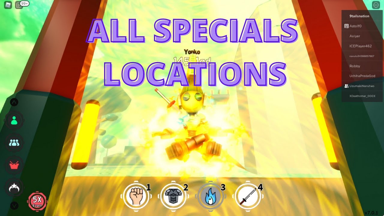 Roblox Anime Fighting Simulator All Specials Locations Easy Guide 2021-2022