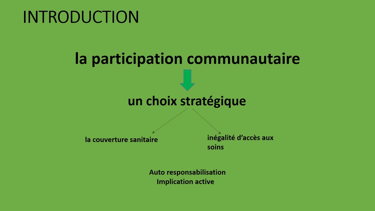 TUTORIEL Participation Communautaire en santé
