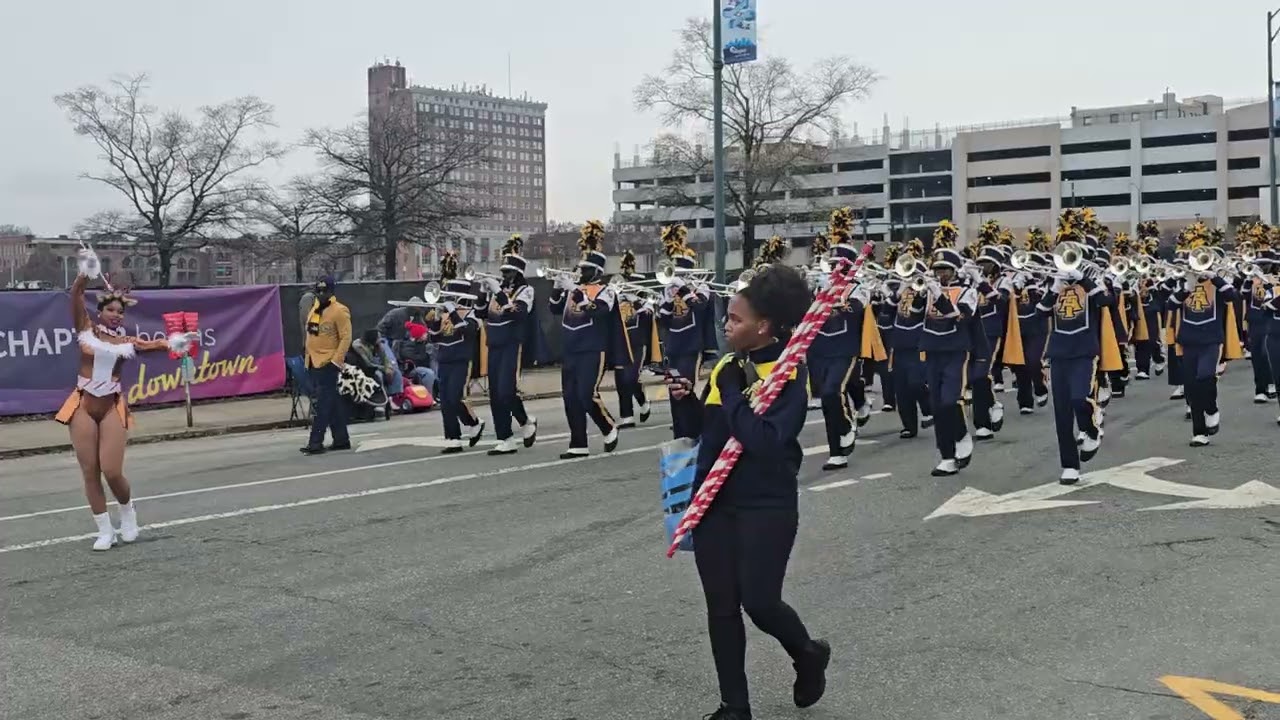 NC A&T State University Marching Band (BGMM) at The Greensboro Holiday Parade (12/6/25)