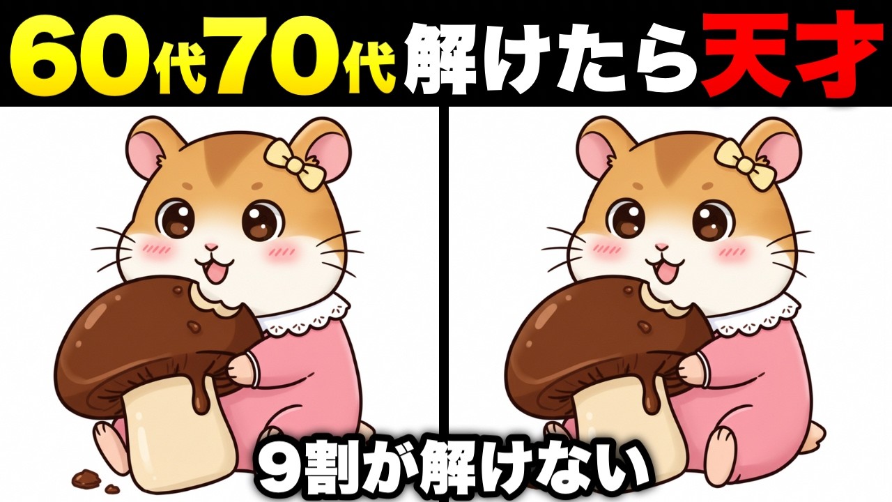 【間違い探しクイズ】簡単で楽しい！高齢者向け脳トレ【認知症予防/記憶力UP】