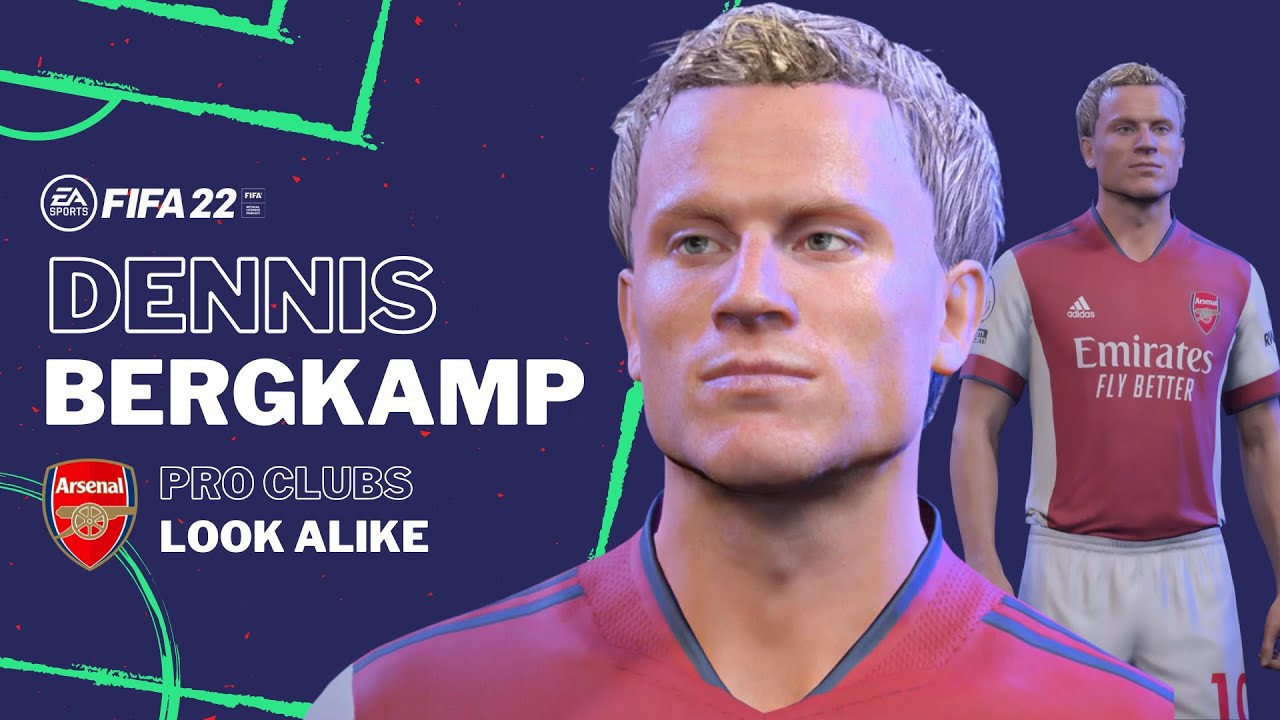FIFA 22 -  DENNIS BERGKAMP Pro Clubs Look alike Build | Arsenal Player Follow Along