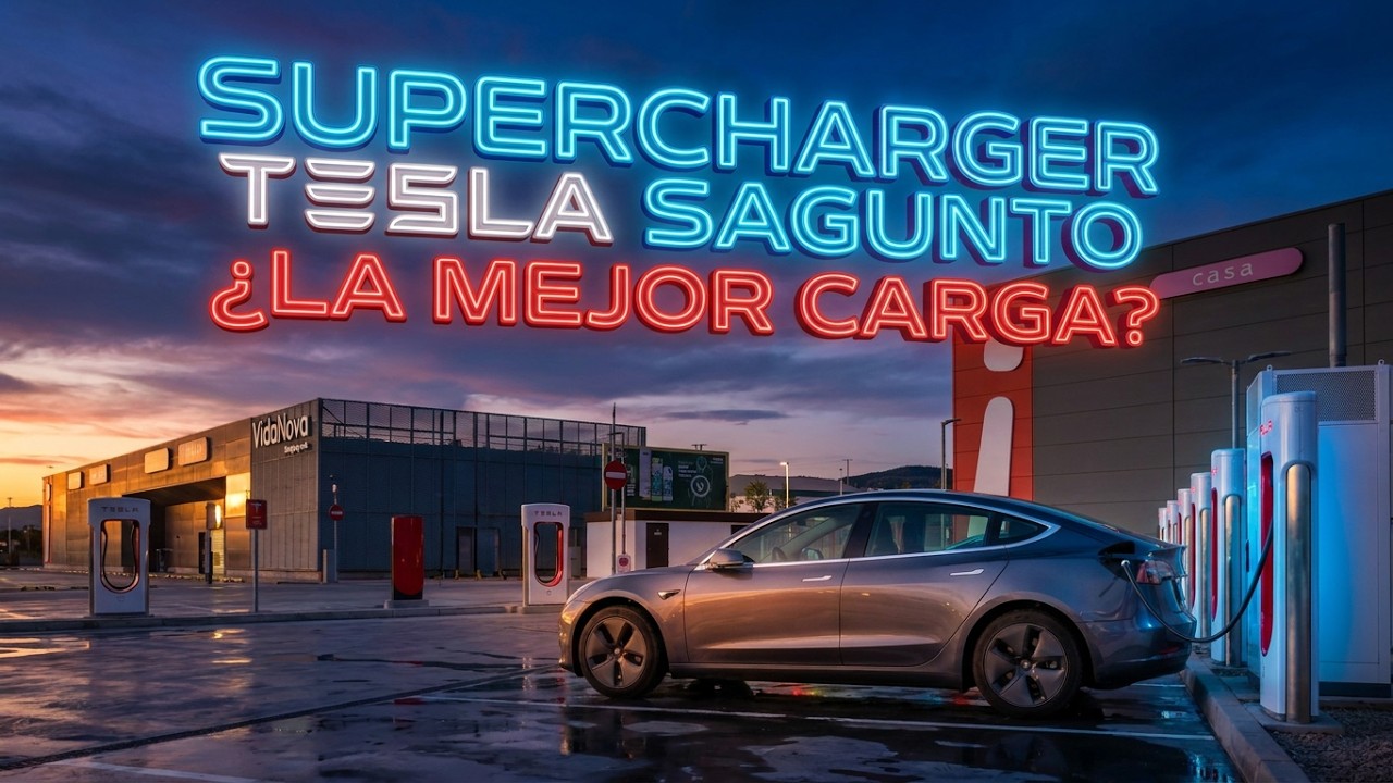Vista aérea Supercharger Sagunto, Valencia - VidaNova - 4K HDR