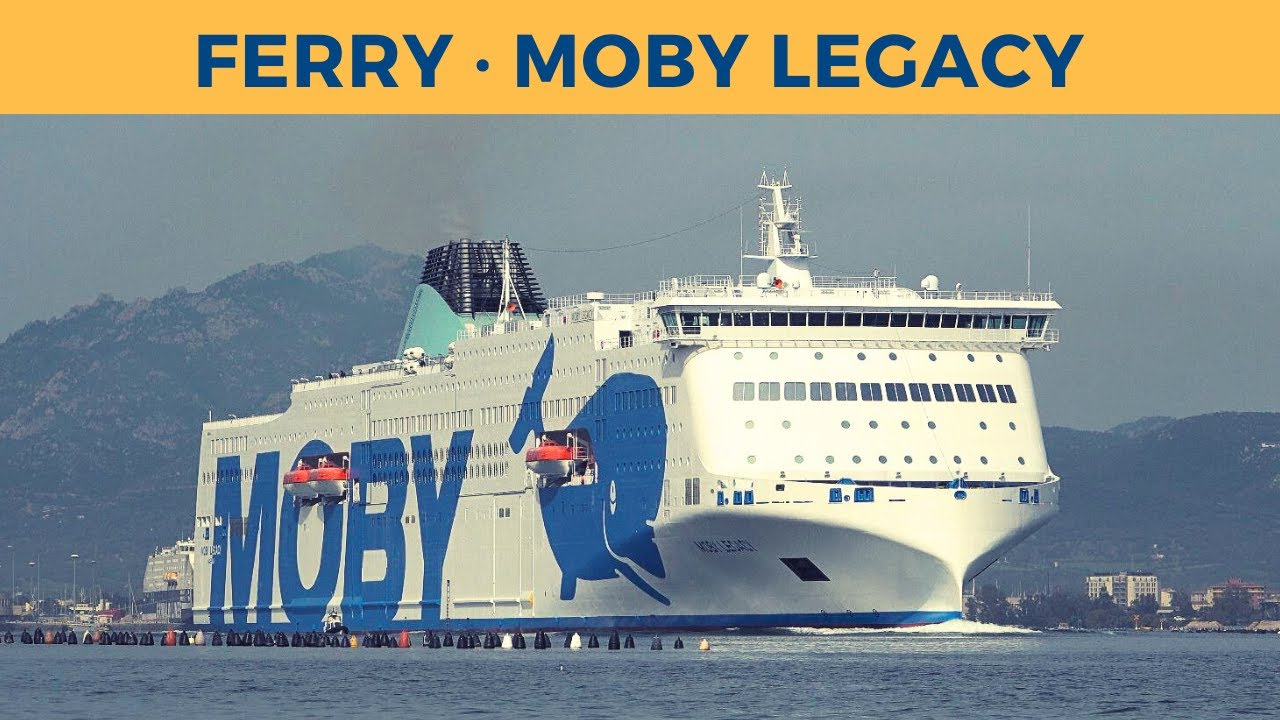 Departure of ferry MOBY LEGACY, Olbia (Moby Lines)