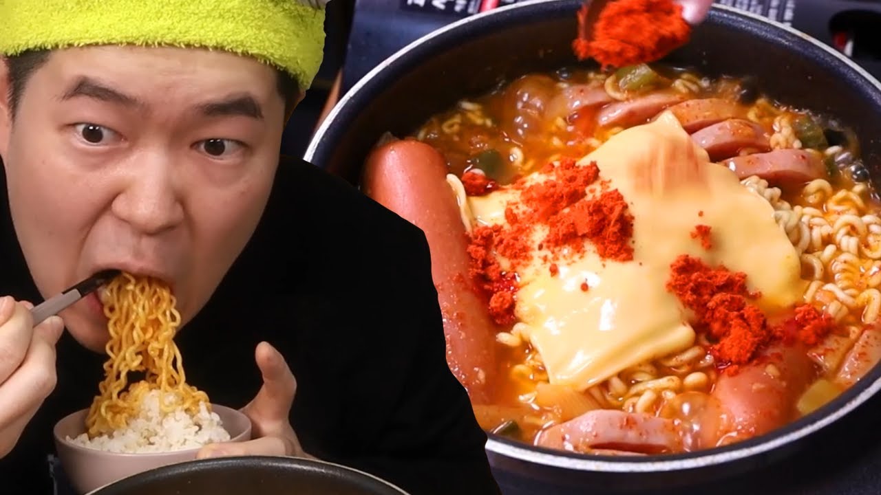 캡사이신부대찌개 먹방인데 즐겨버렸다