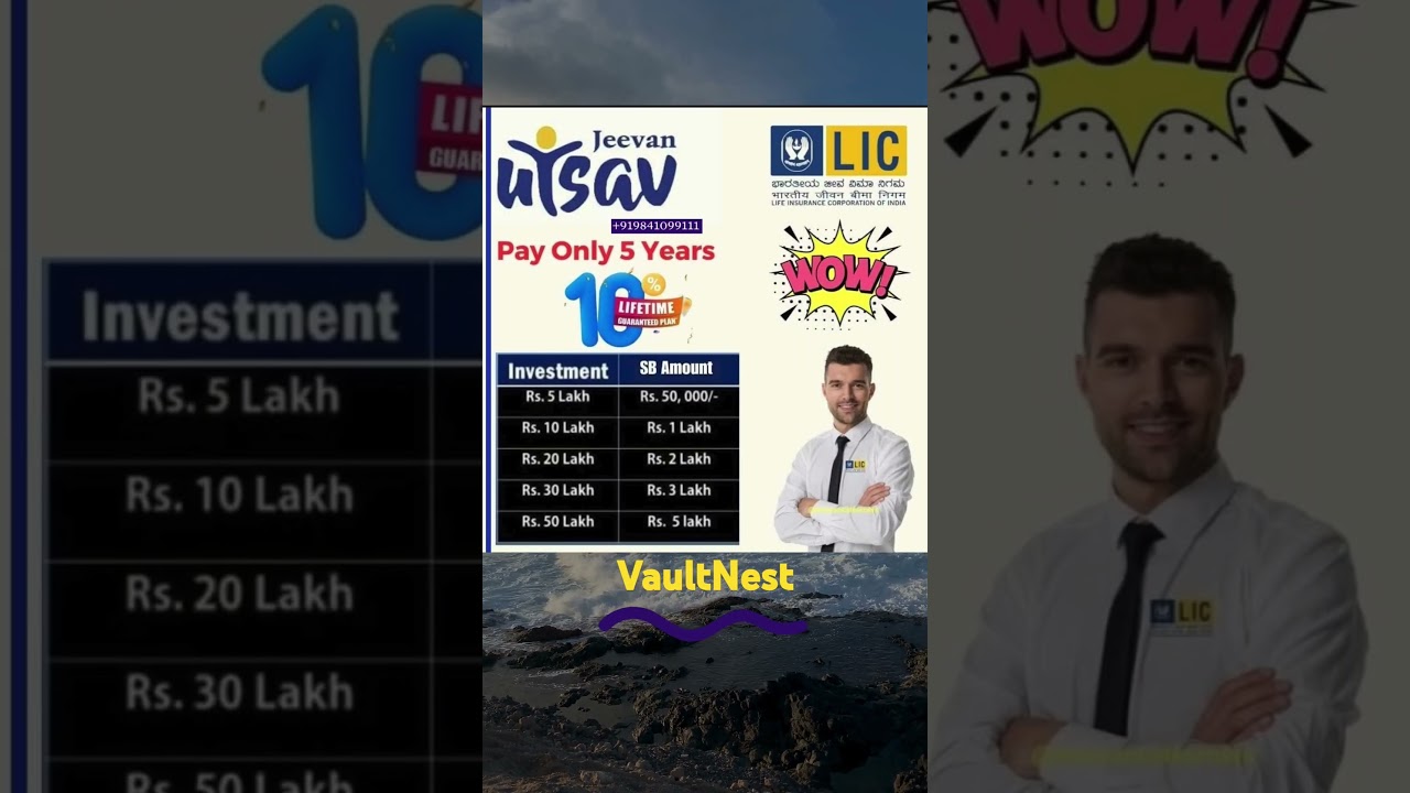 LIC Jeevan Utsav 🔥 Pay 5 Years, Get Lifetime Returns! | Jeevan Utsav LIC Plan 💡 | Tamil | VaultNest