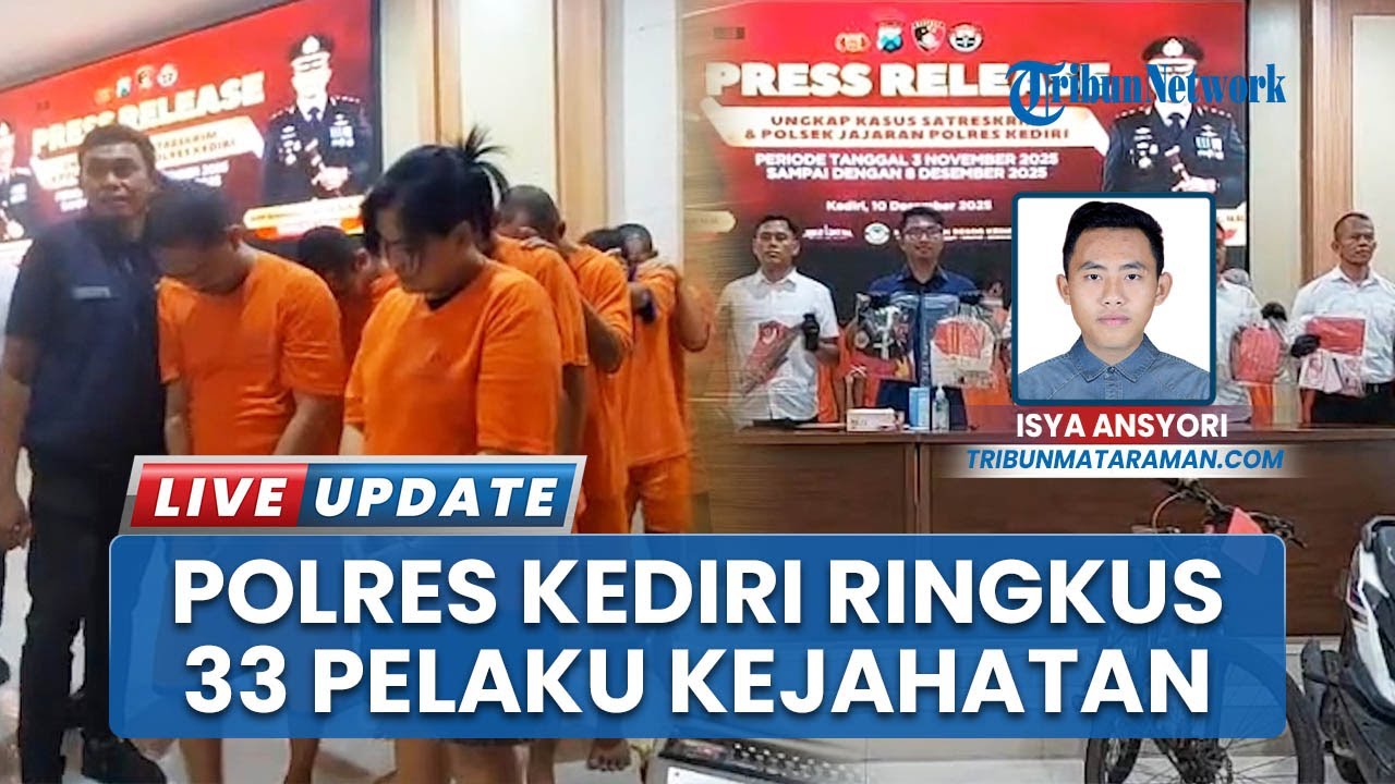 Sebulan Jalankan Patroli, Polres Kediri Tangkap 33 Pelaku dan Temukan 9 Masih di Bawah Umur