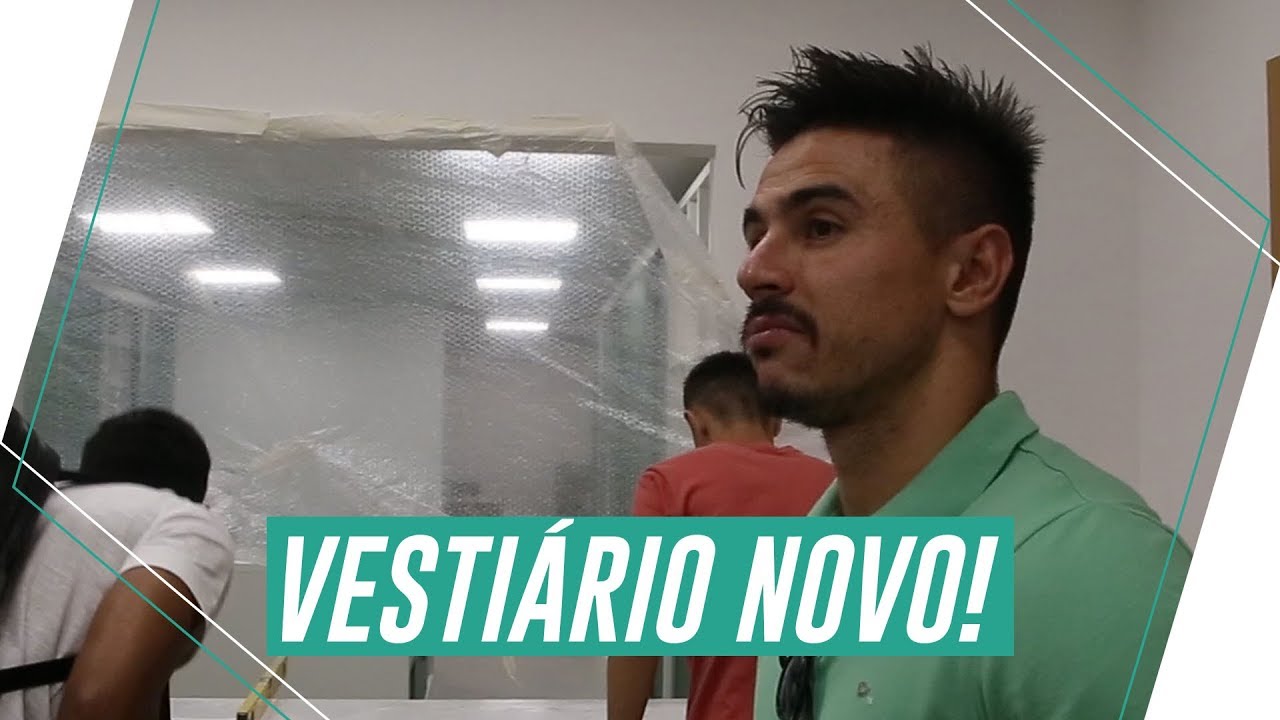 A reação do elenco com o novo vestiário do Palmeiras