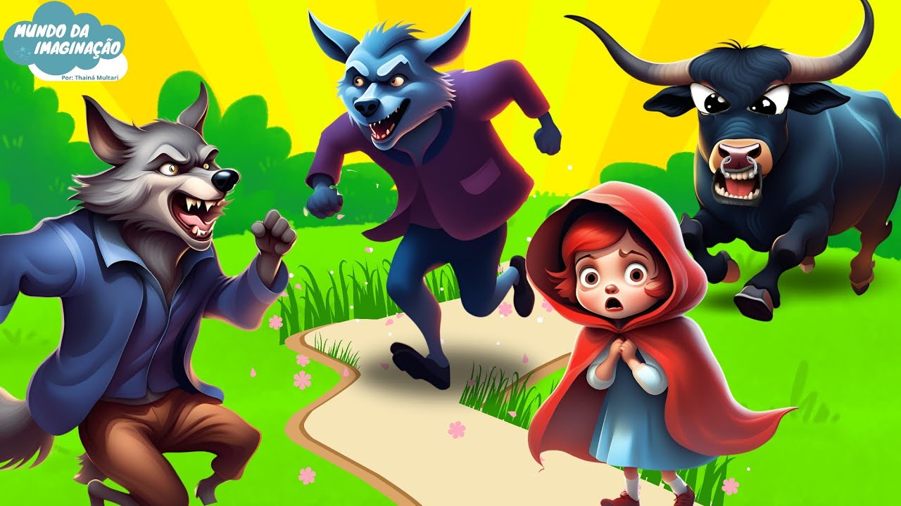 LOBO MAU em: Duelo dos 2 lobos + Boi da cara Preta e Chapeuzinho Vermelho / MUNDO DA IMAGINA&Ccedil;&Atilde;O