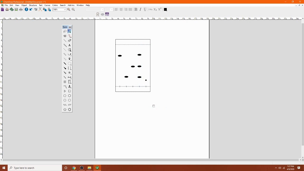 TLC sketch using ChemDraw
