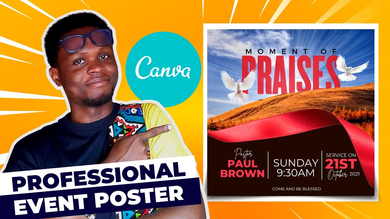Design an EXCLUSIVE Instagram design in Canva for Christian Event - African Geek | Canva Tutorial