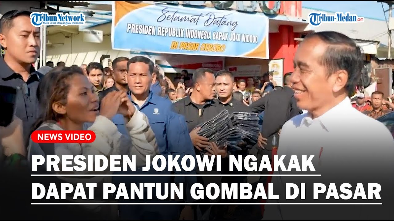 PRESIDEN JOKOWI NGAKAK, Mendadak Diberi Pantun Gombal di Pasar Oebobo