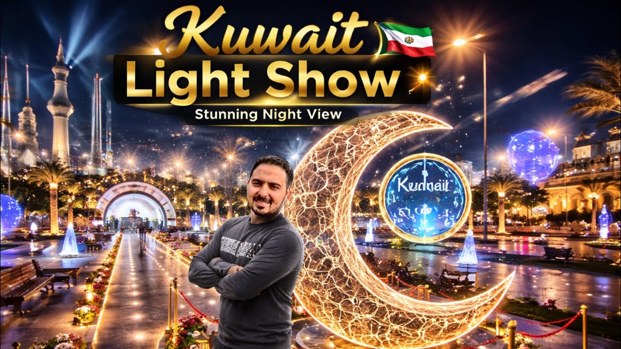 Kuwait Light Show Park 2026 🇰🇼✨ | Amazing Night View in Kuwait