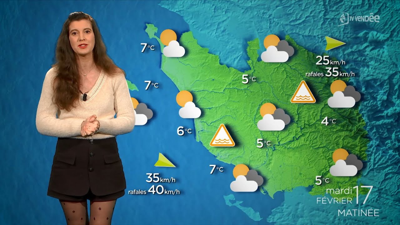 La météo de la Vendée du mardi 17 février 2026 : pluie et ciel variable