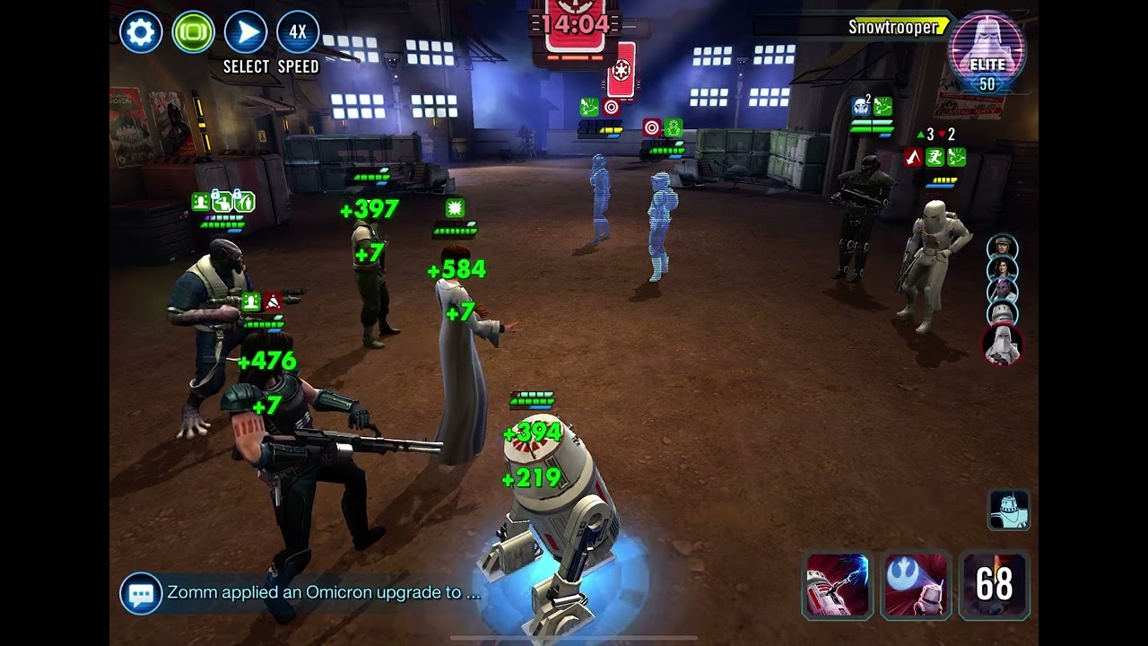SWGOH, Era Challenge (Zeb Orrelios (New Republic Pilot)): Tier 2 Gameplay 