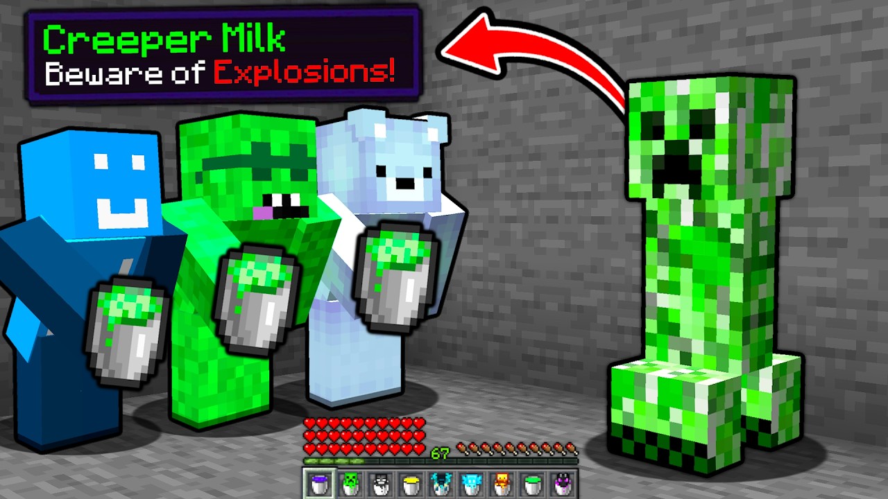 Minecraft, но вы можете доить КАЖДОГО МОБА...