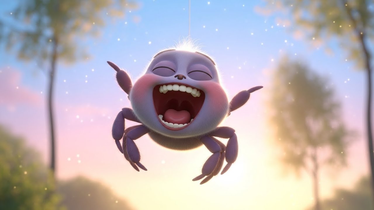 Смеющийся паук на качелях 🕷️😄🎠 | Мультфильм для детей и весёлые приключения