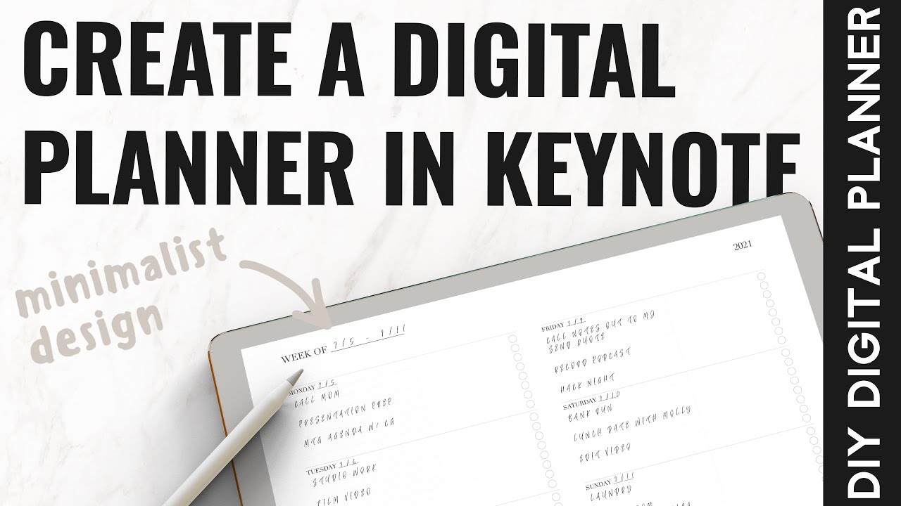 Minimize your stuff - Design Your Own Digital Planner in Keynote 2021 For Your iPad [FREE DOWNLOAD]