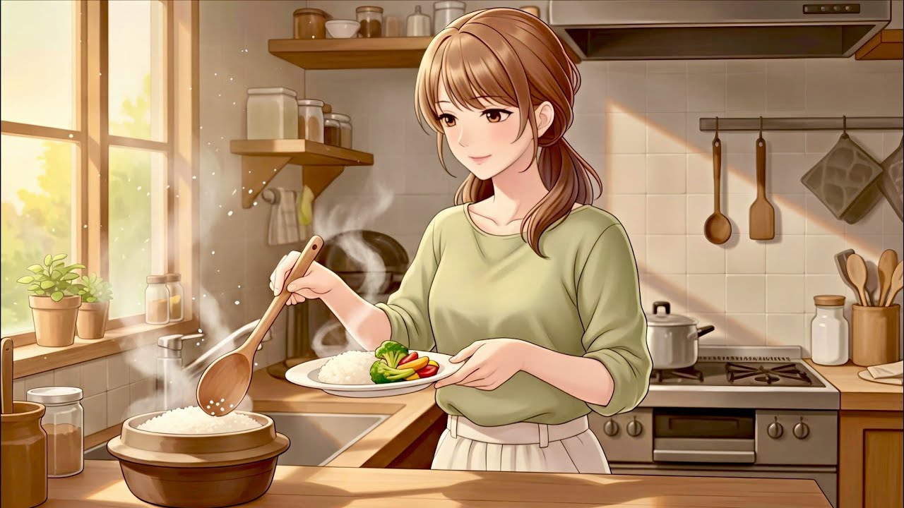 A Peaceful Morning in a Cozy Kitchen 🌿 | Slow Living & Gentle Cooking | Calmora ASMR 28