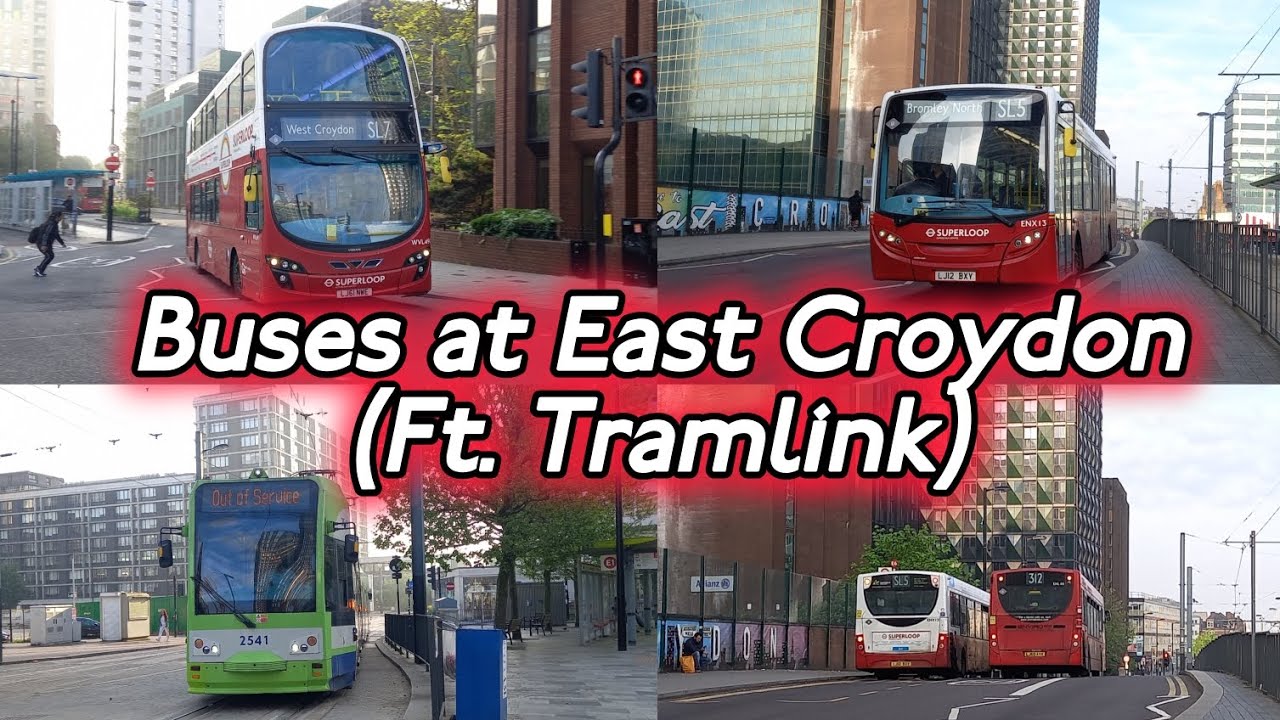 Buses at East Croydon (ft. Tramlink)