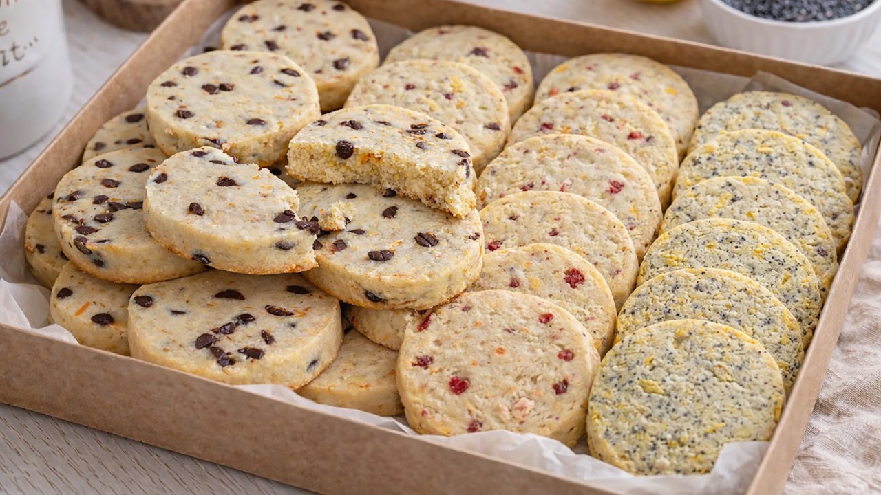 3 масляных печенья в стиле пекарни из одного теста 🍪 Простой рецепт печенья в коробке