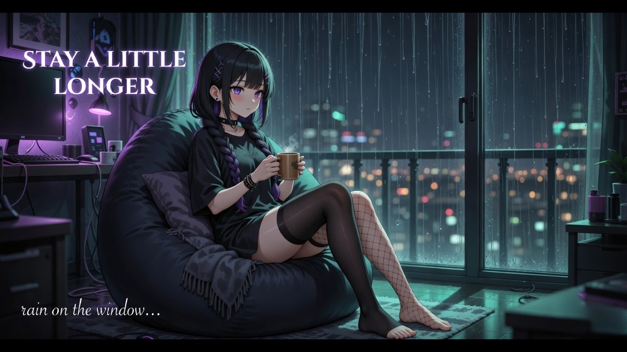 STAY A LITTLE LONGER ☔ // E-Va 💜💚 // Rainy Chillstep
