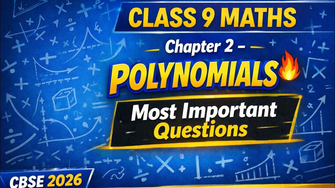 Class 9th Polynomials - Most Important Question 🔥