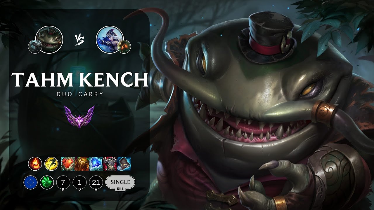 Tahm Kench Carry vs Ashe - EUW Master Patch 13.21