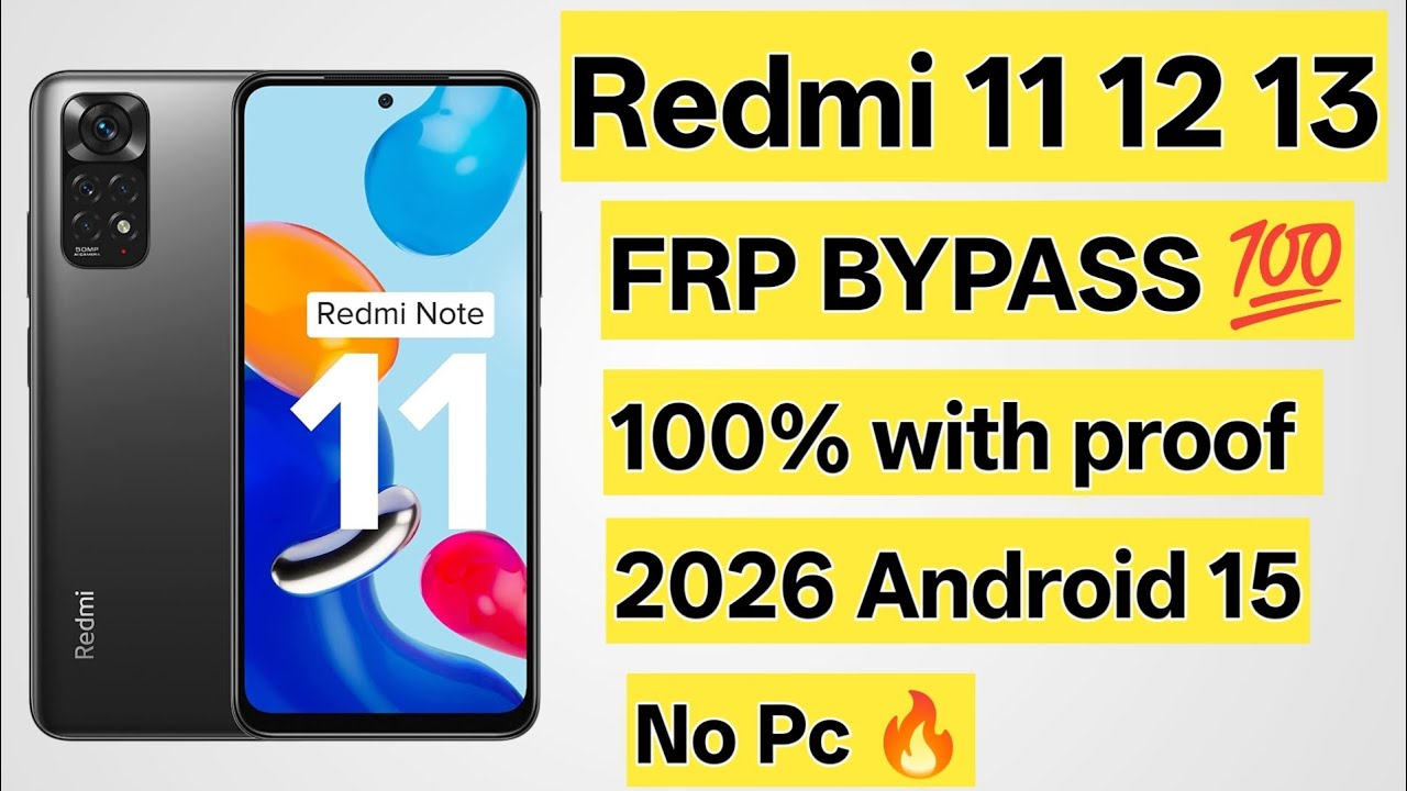 Redmi 11 12 13 FRP Bypass 2026 😱 | Google Account Remove Without PC | 100% Working